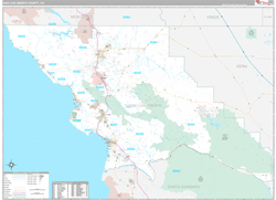 San Luis ObispoCounty, CA Wall Map Premium Style 2024
